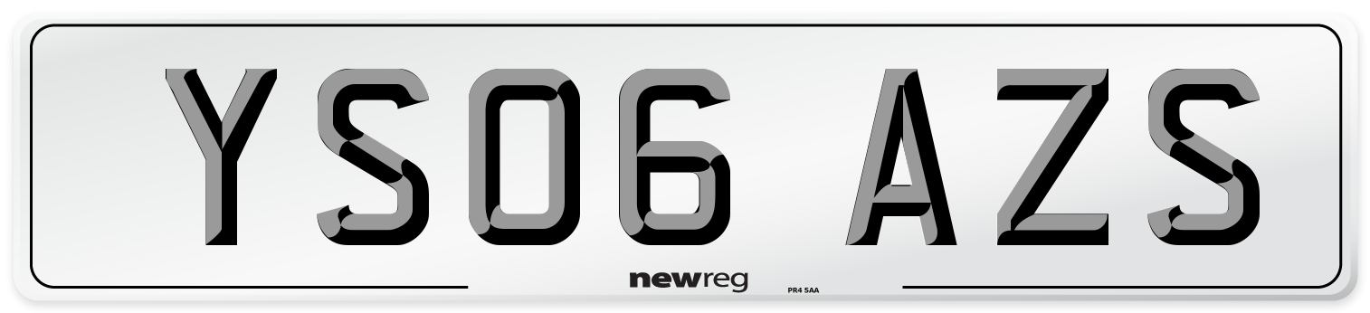 YS06 AZS Number Plate from New Reg